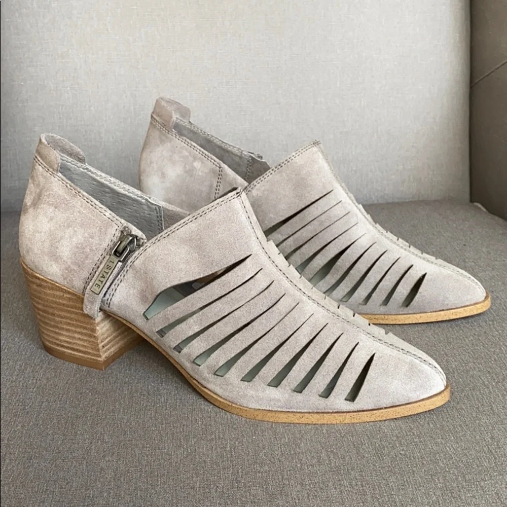 1. State Taupe Cutout Suede Ankle Booties NWOT